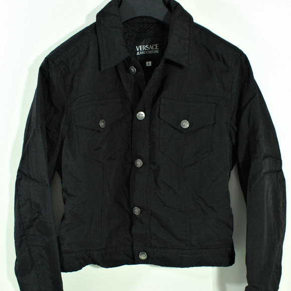 versace jeans jacket black